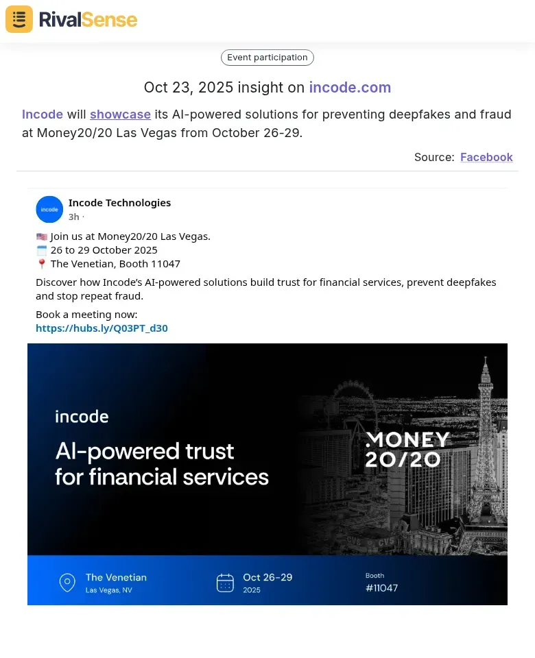 Incode at Money20/20