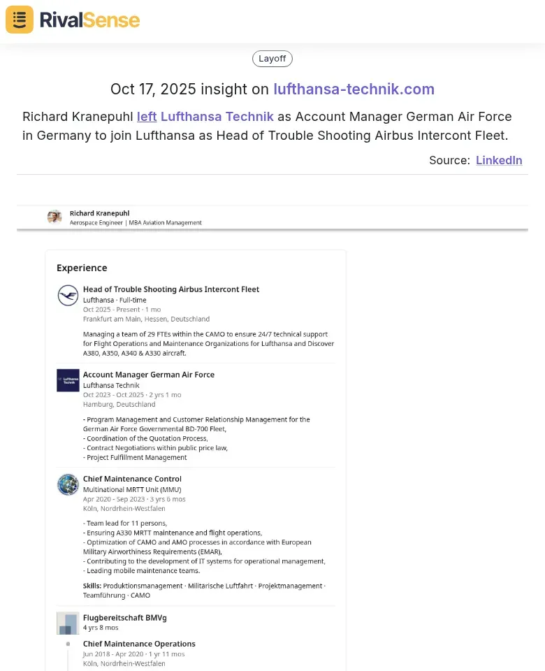 Management Change Insight