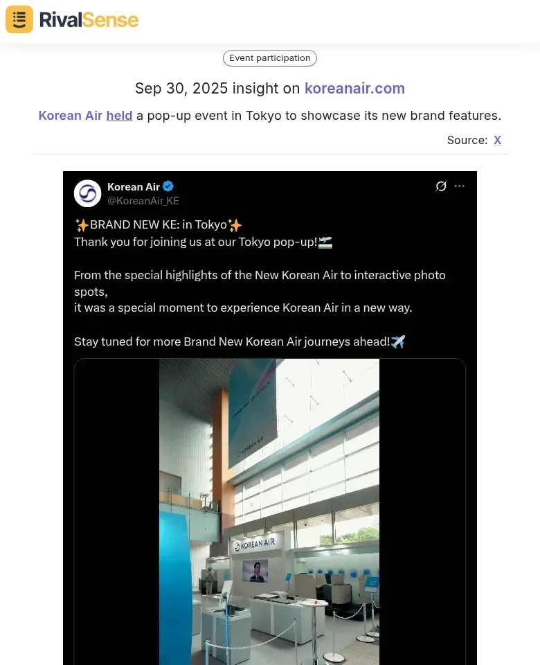 Korean Air Pop-up Event