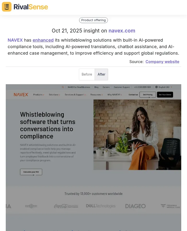 NAVEX Product Update Insight