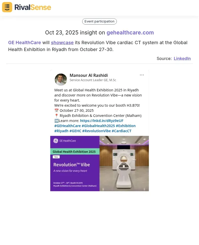 GE HealthCare Event