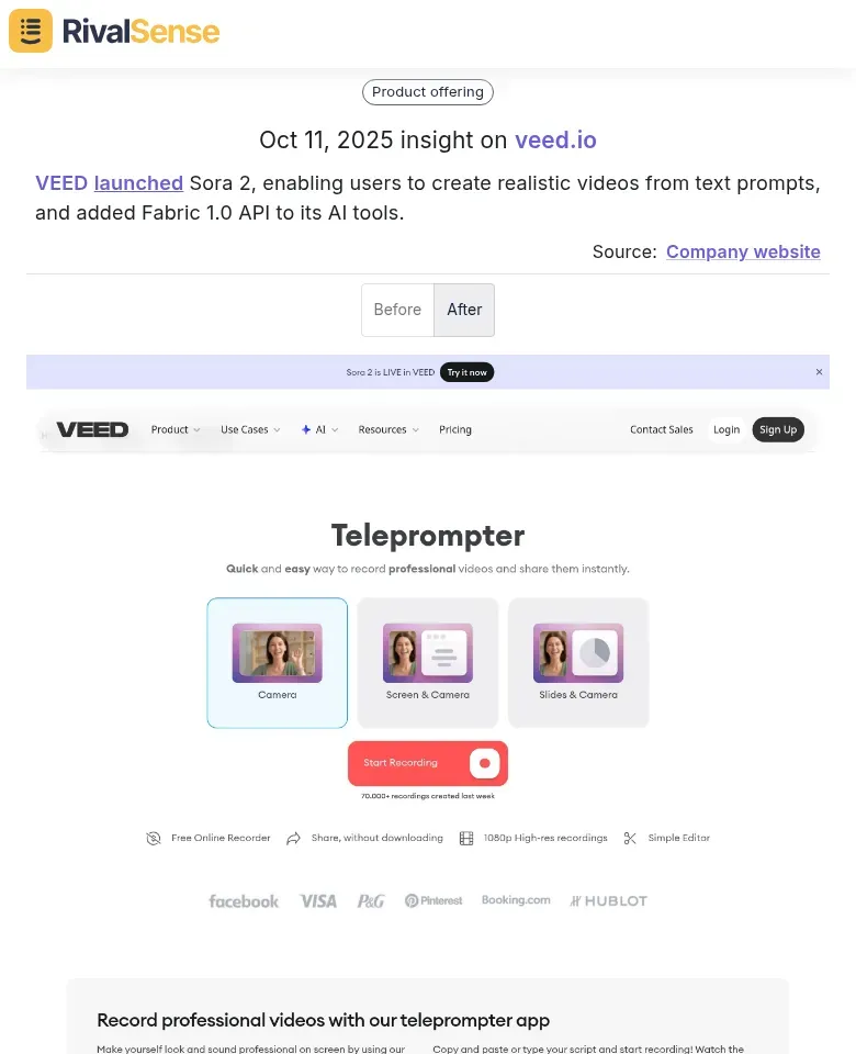 VEED's Sora 2 and Fabric 1.0 Launch