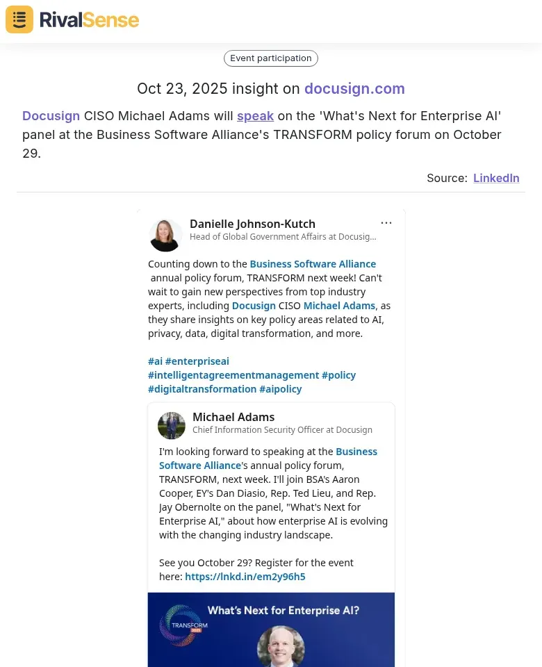 Docusign AI Panel Insight