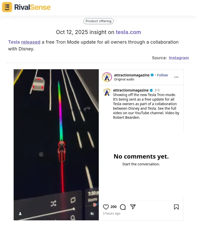 Tesla Tron Mode