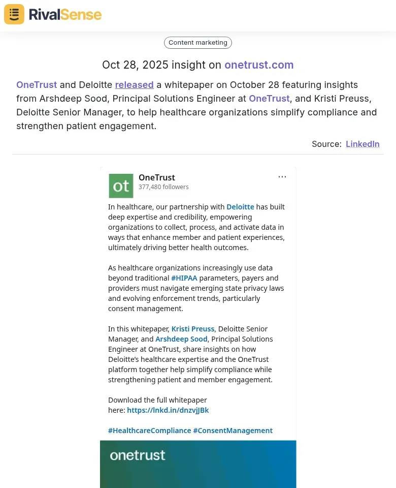 OneTrust and Deloitte Whitepaper