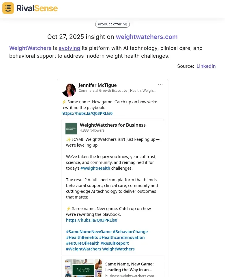 Product Evolution Insight