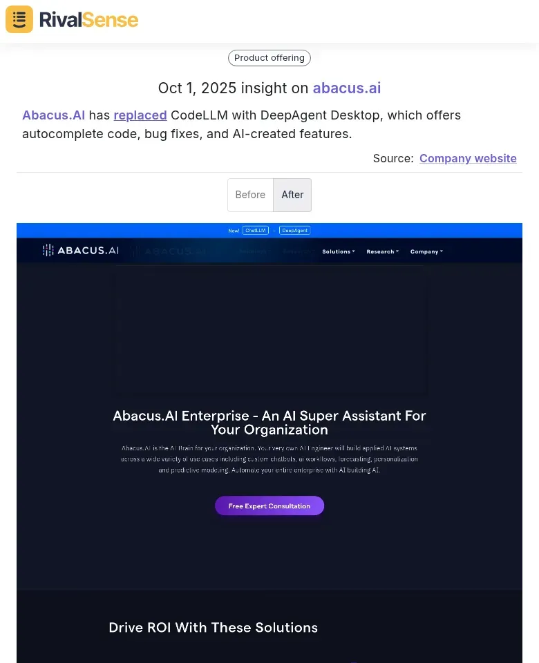 Abacus.AI Feature Update