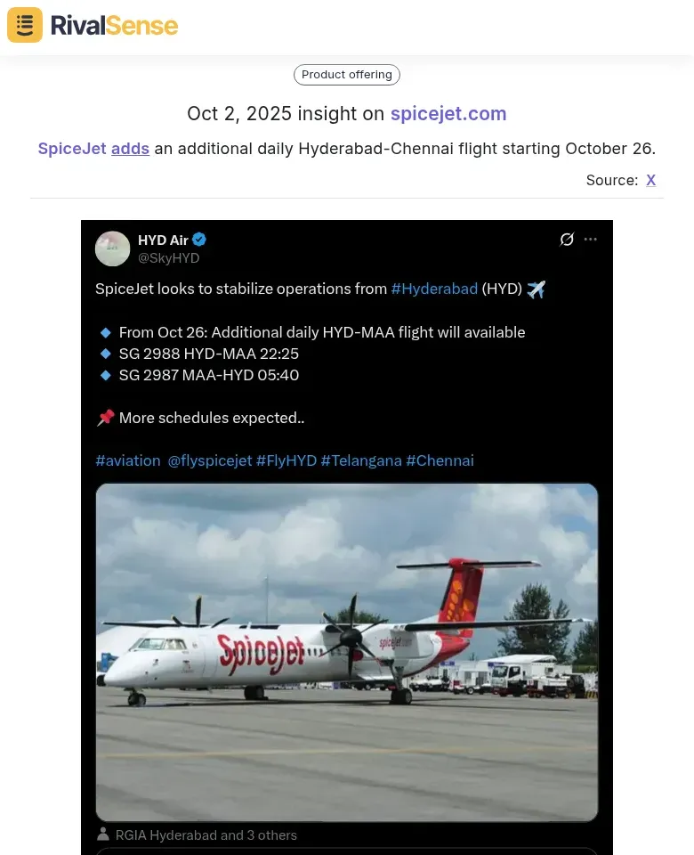 SpiceJet New Flight