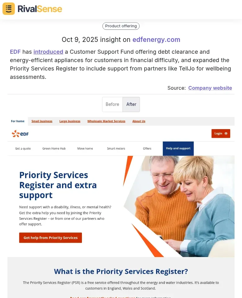 EDF Support Initiatives