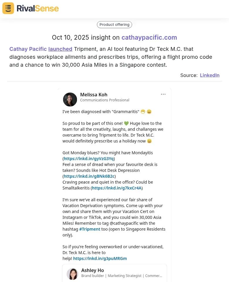 Cathay Pacific AI Tool