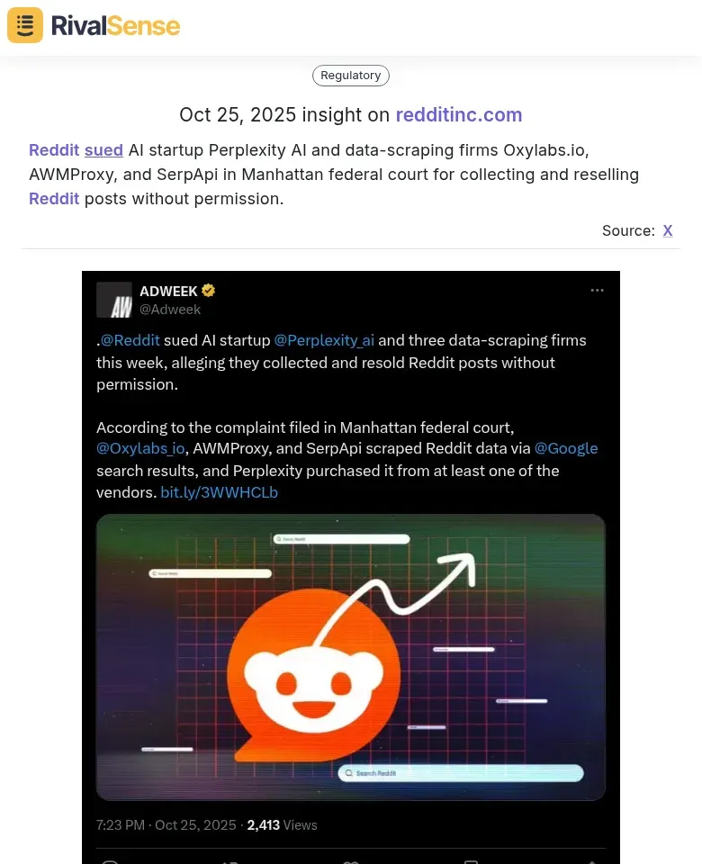 Reddit vs Perplexity AI Legal Case