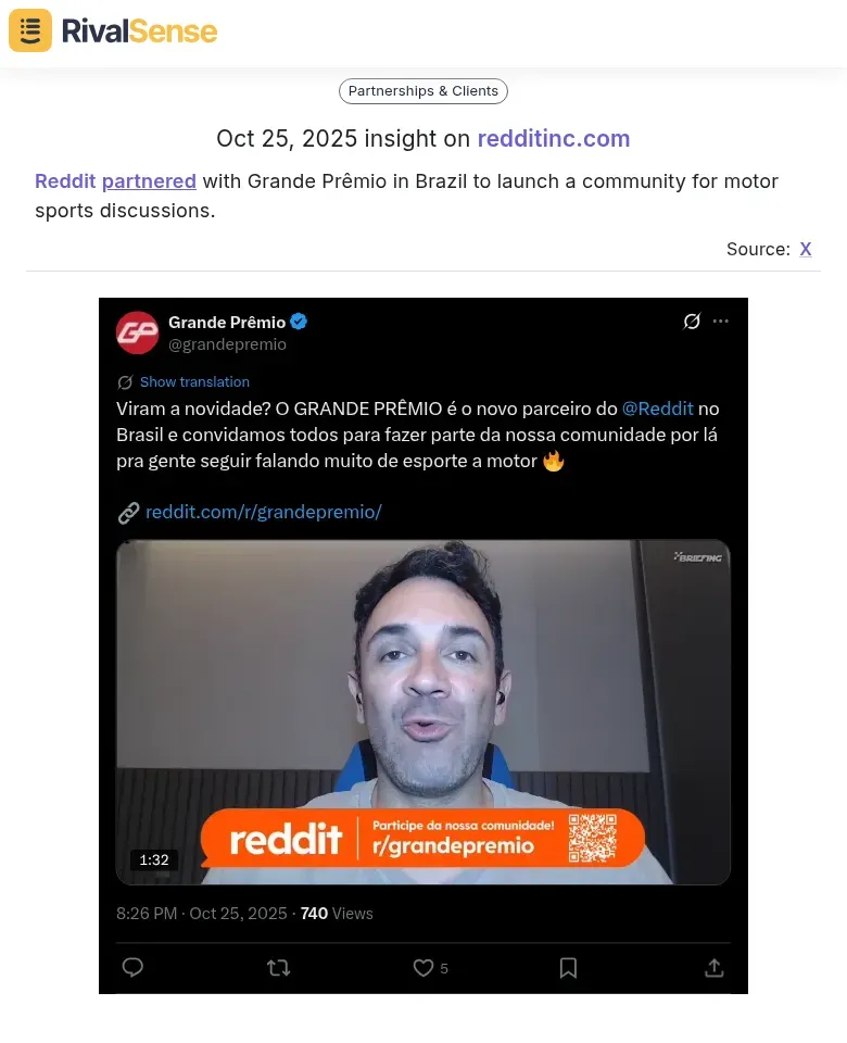 Reddit Partnership