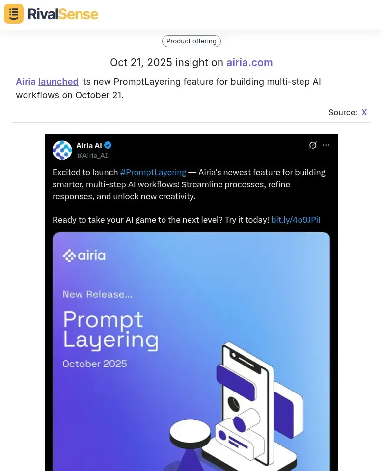 Airia Feature Launch