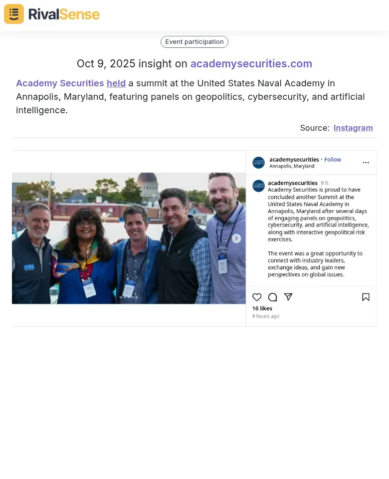 Academy Securities Summit