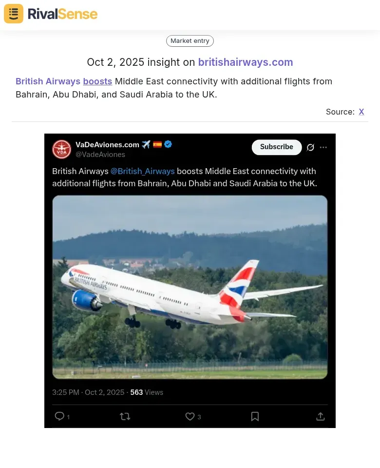 British Airways Expansion