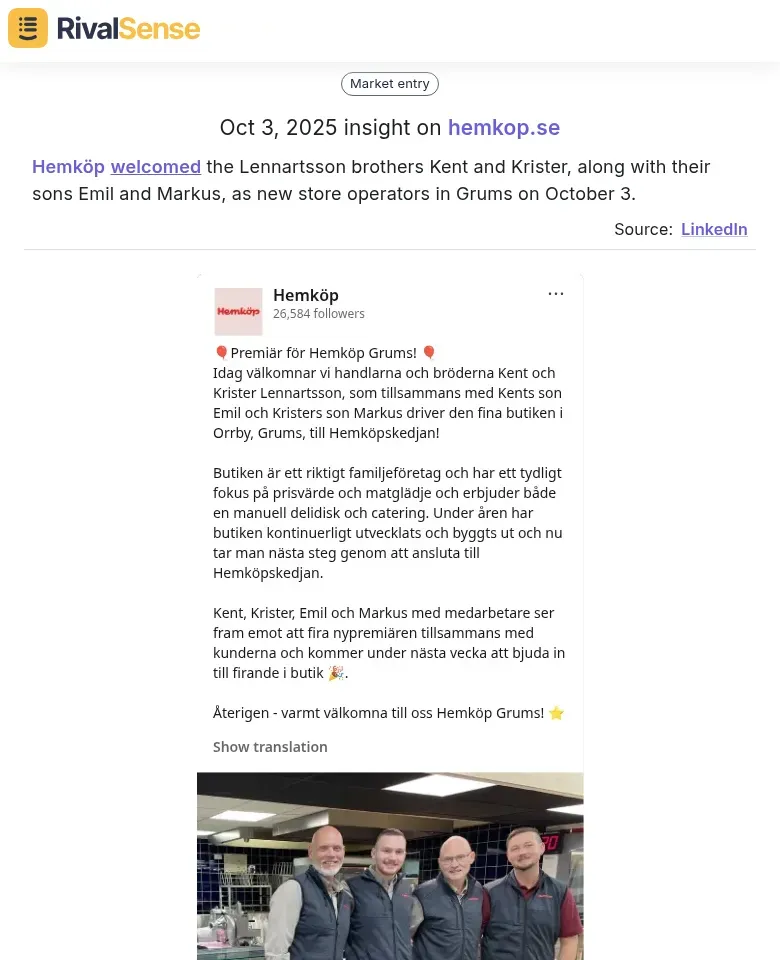 Hemköp New Store Operators