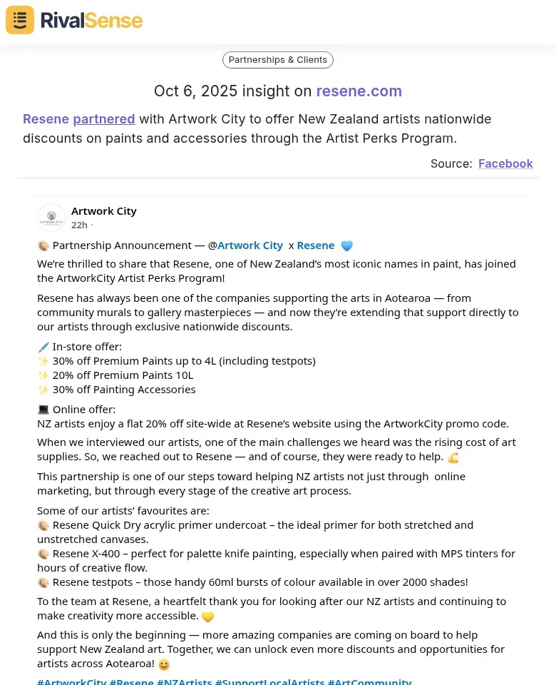 Resene Partnership with Artwork City