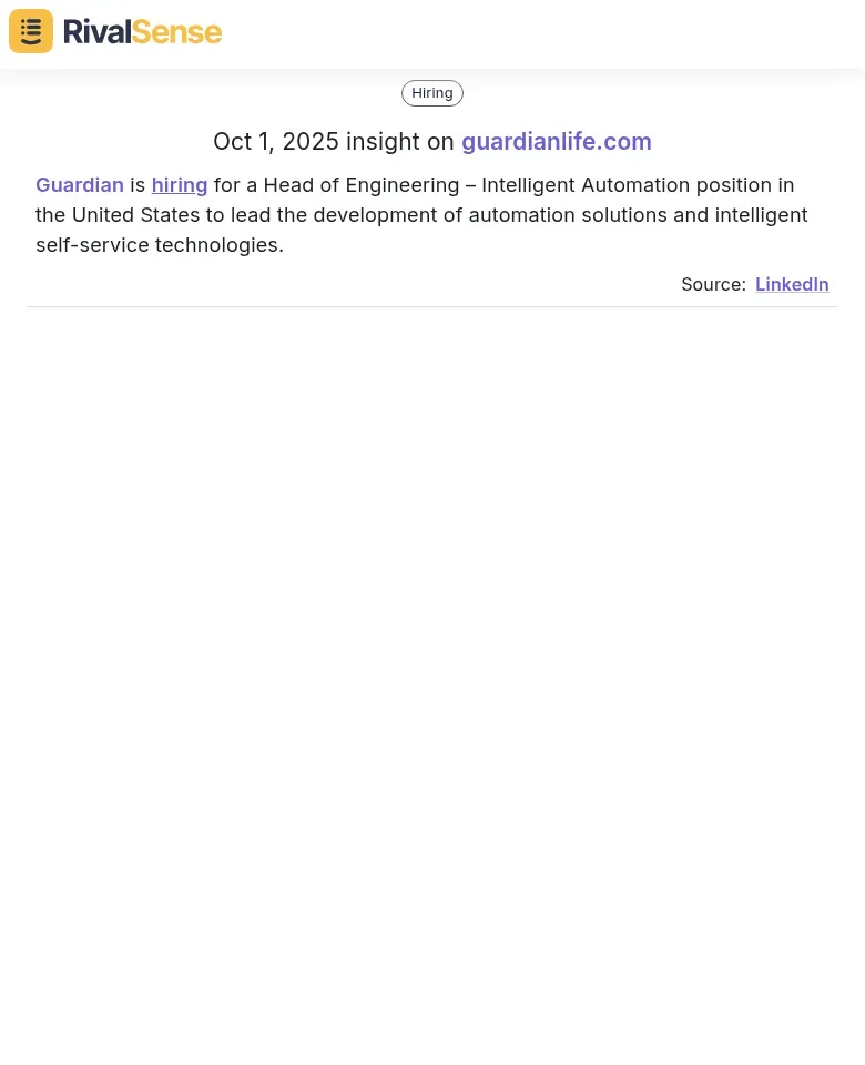 Guardian Hiring Insight