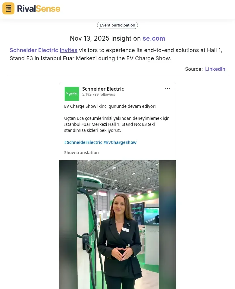 Schneider Electric at EV Charge Show