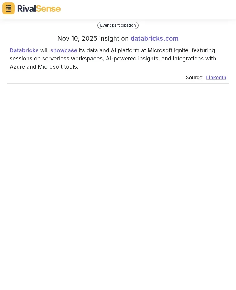 Databricks at Microsoft Ignite