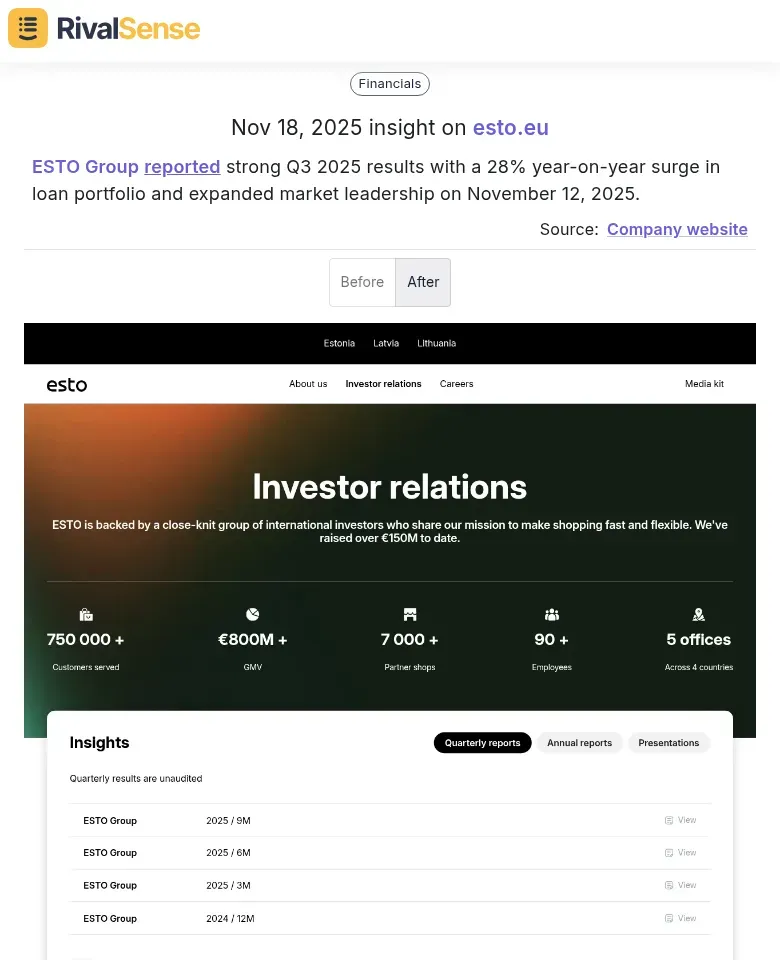 ESTO Group Q3 2025 Results