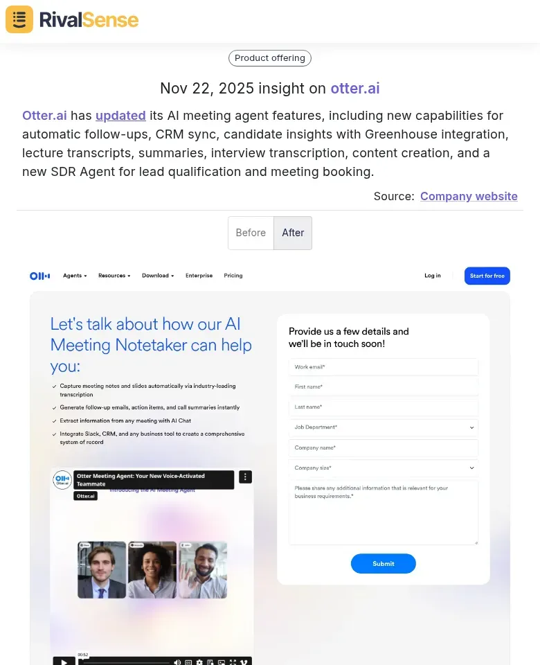 Otter.ai Product Update