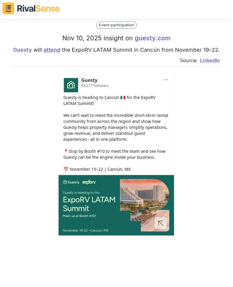 Guesty at ExpoRV LATAM Summit