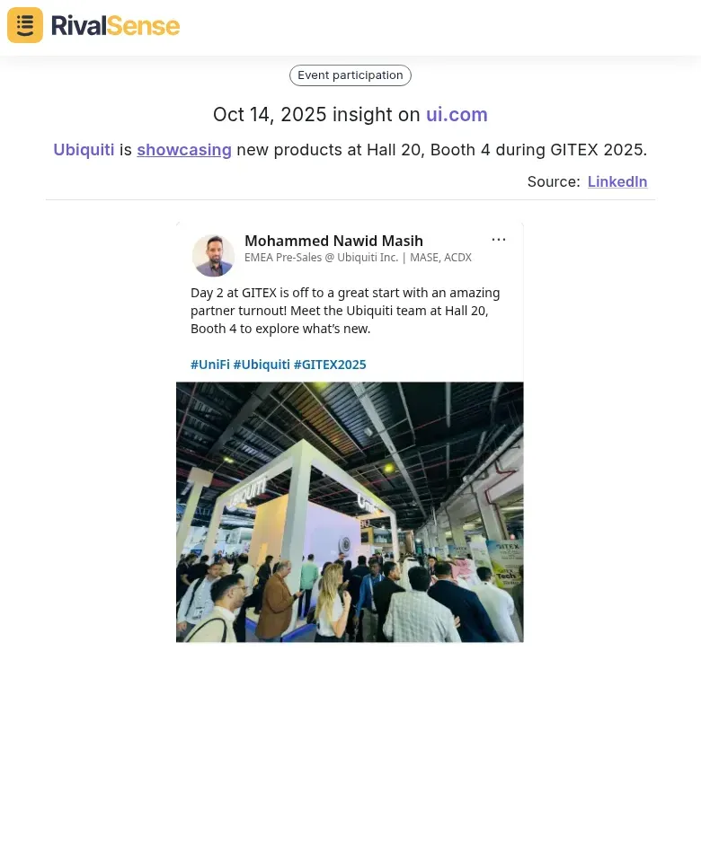 Ubiquiti at GITEX