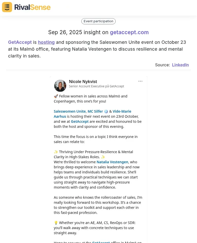 GetAccept Saleswomen Unite Event