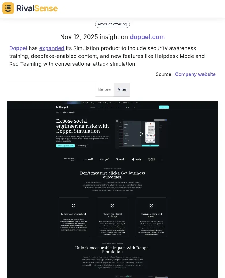 Doppel Product Expansion