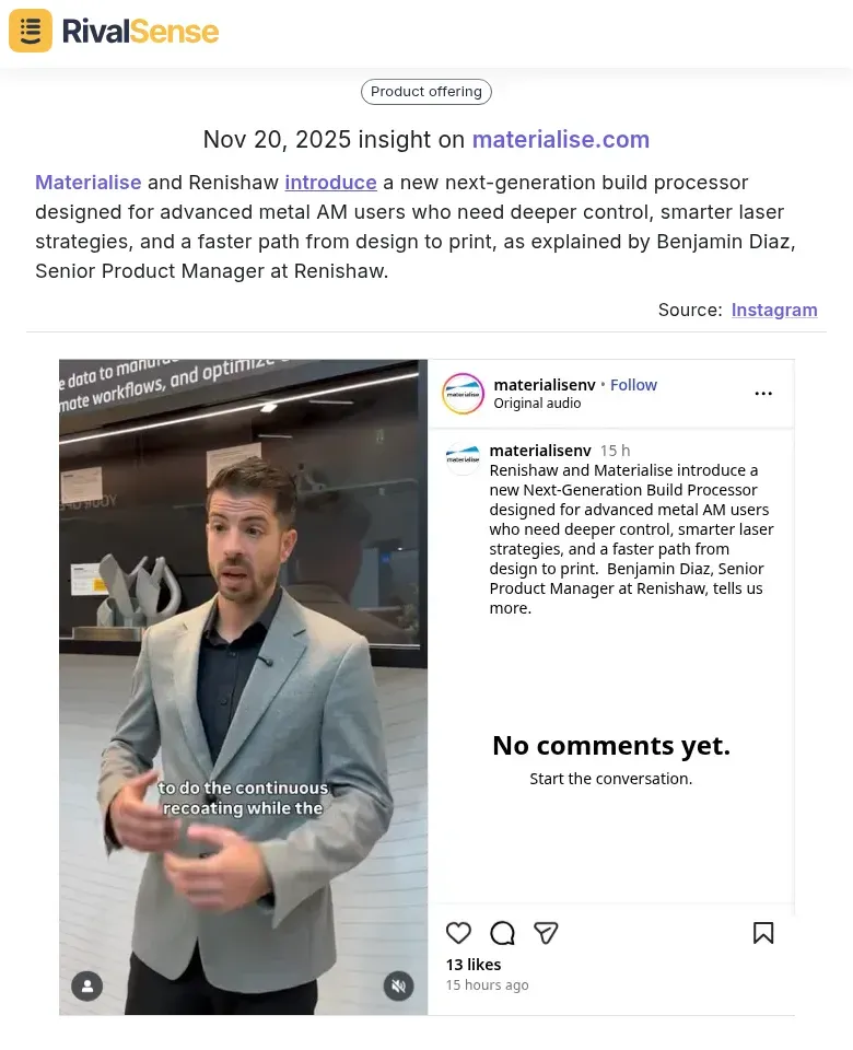 Materialise and Renishaw Build Processor