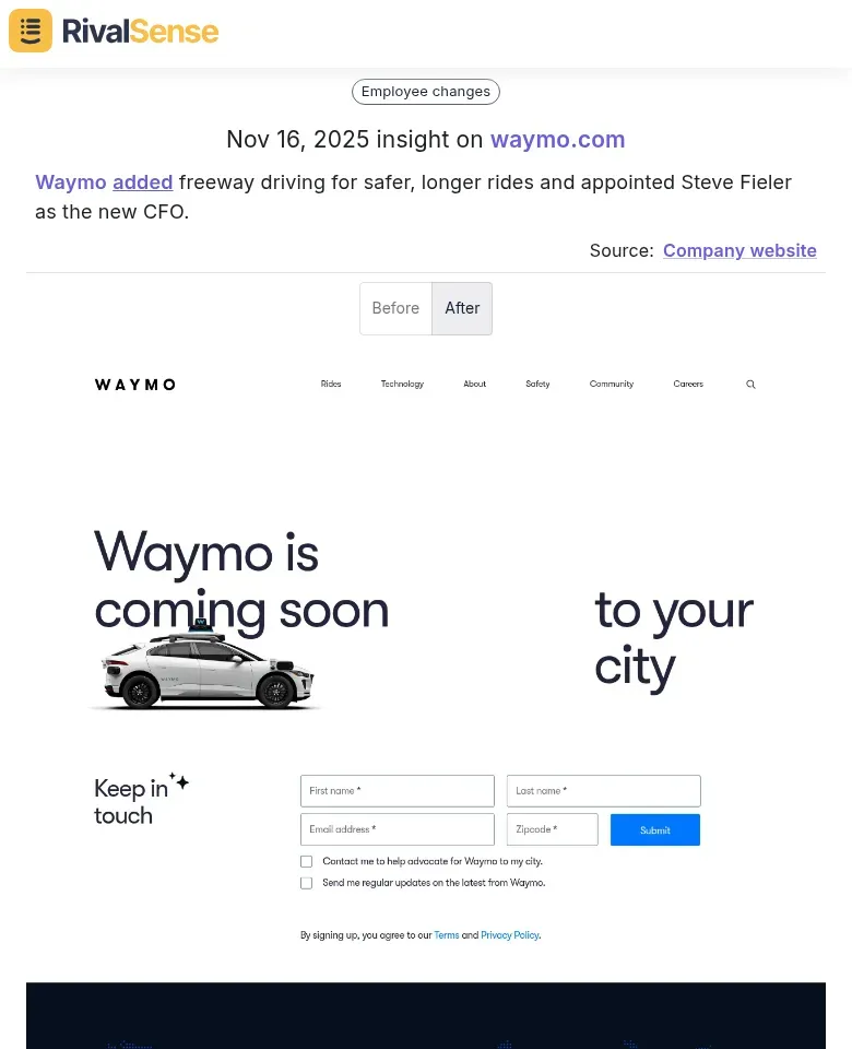 Waymo Updates