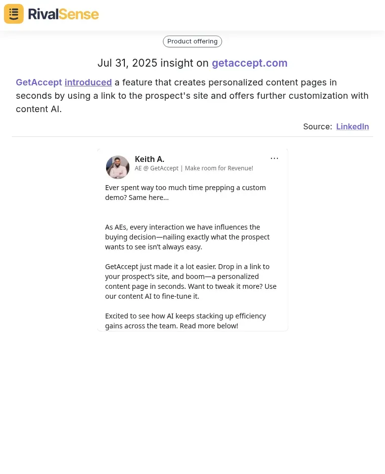 GetAccept Feature Launch