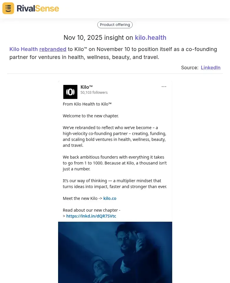 Kilo Health Rebrand
