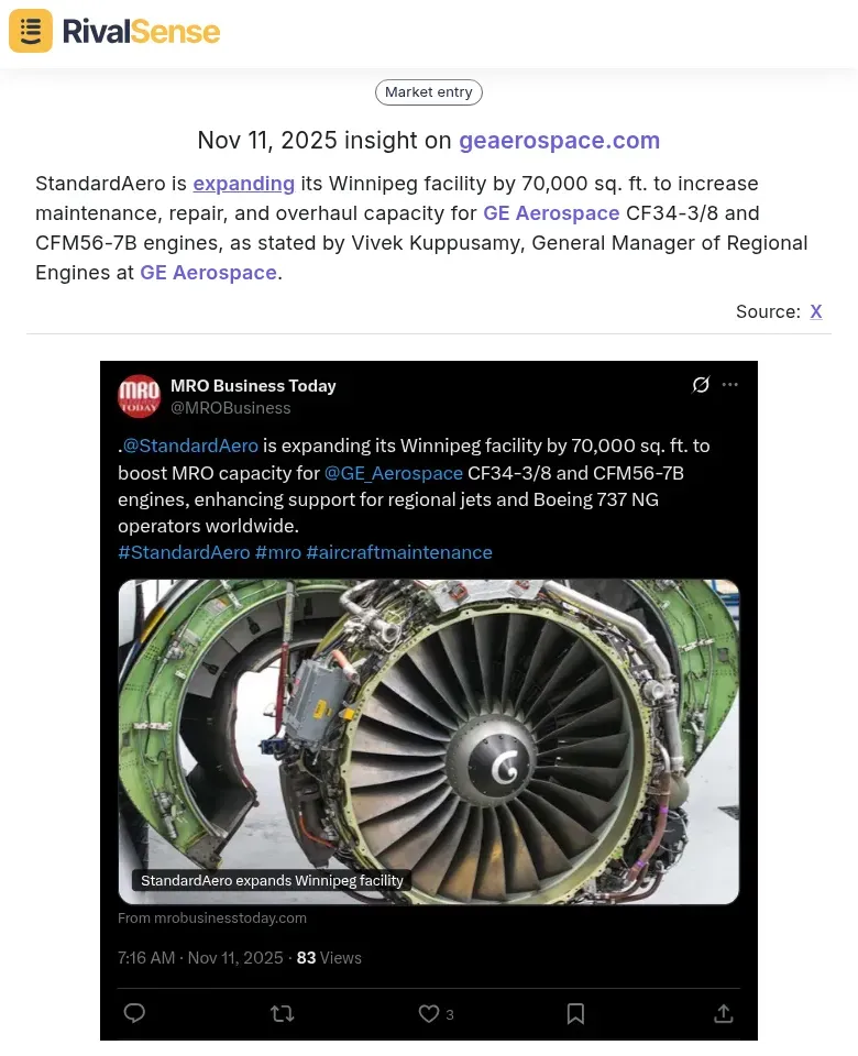 StandardAero Expansion