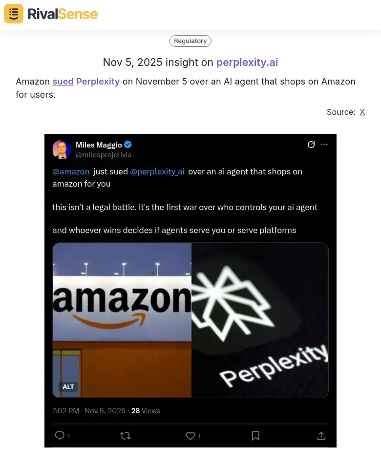 Amazon vs Perplexity