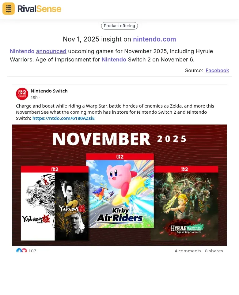 Nintendo Product Launch