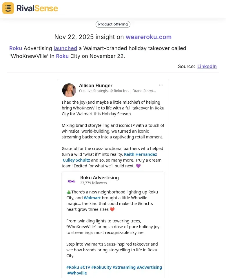 Roku Holiday Campaign