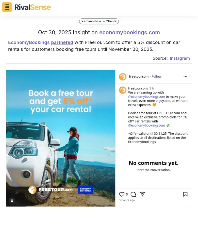 EconomyBookings FreeTour Partnership