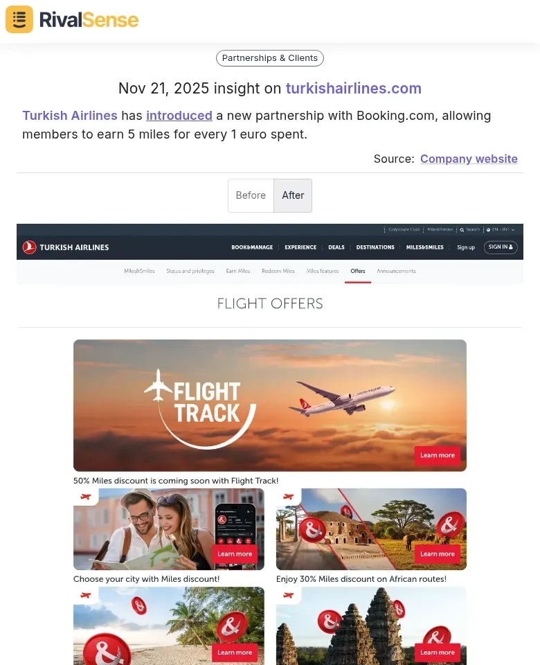 Turkish Airlines Partnership