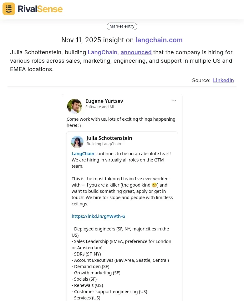 LangChain Hiring Insight