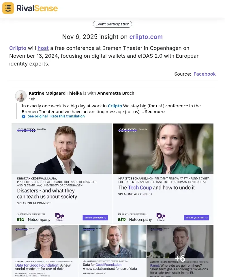 Criipto conference on digital wallets