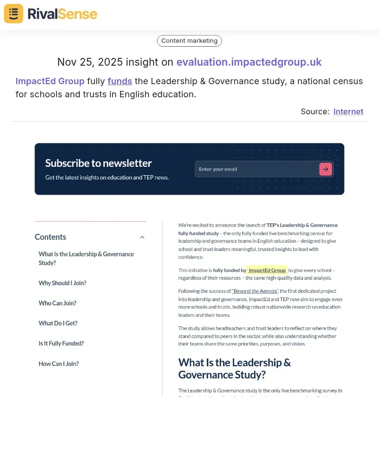 ImpactEd Group Funding Insight