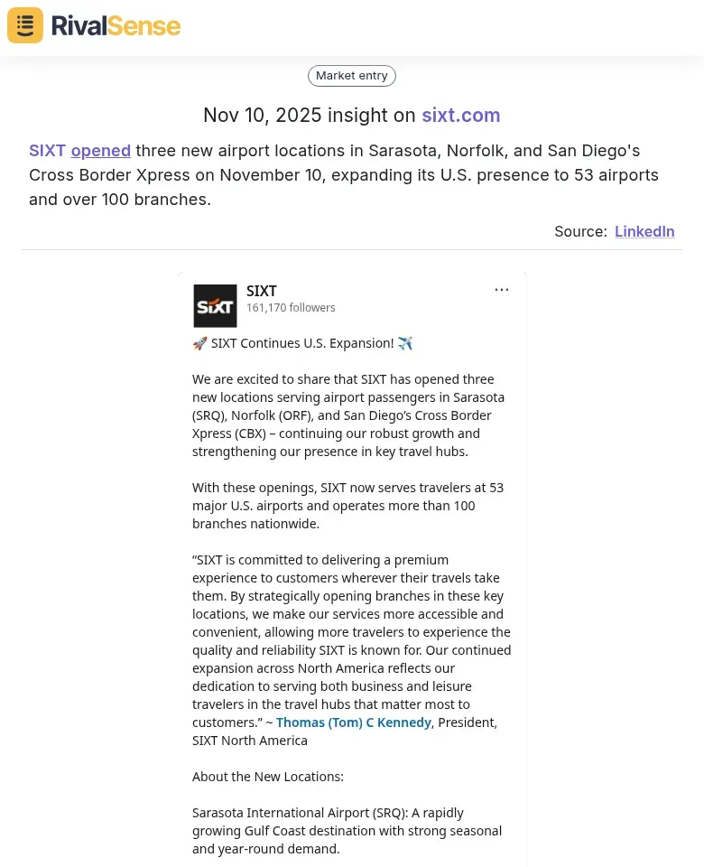 SIXT Expansion Insight