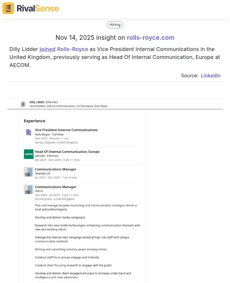 Dilly Lidder's role change insight