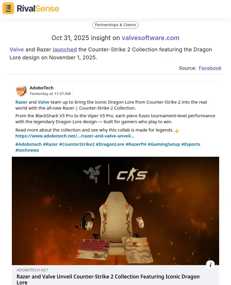 Valve Razer Partnership