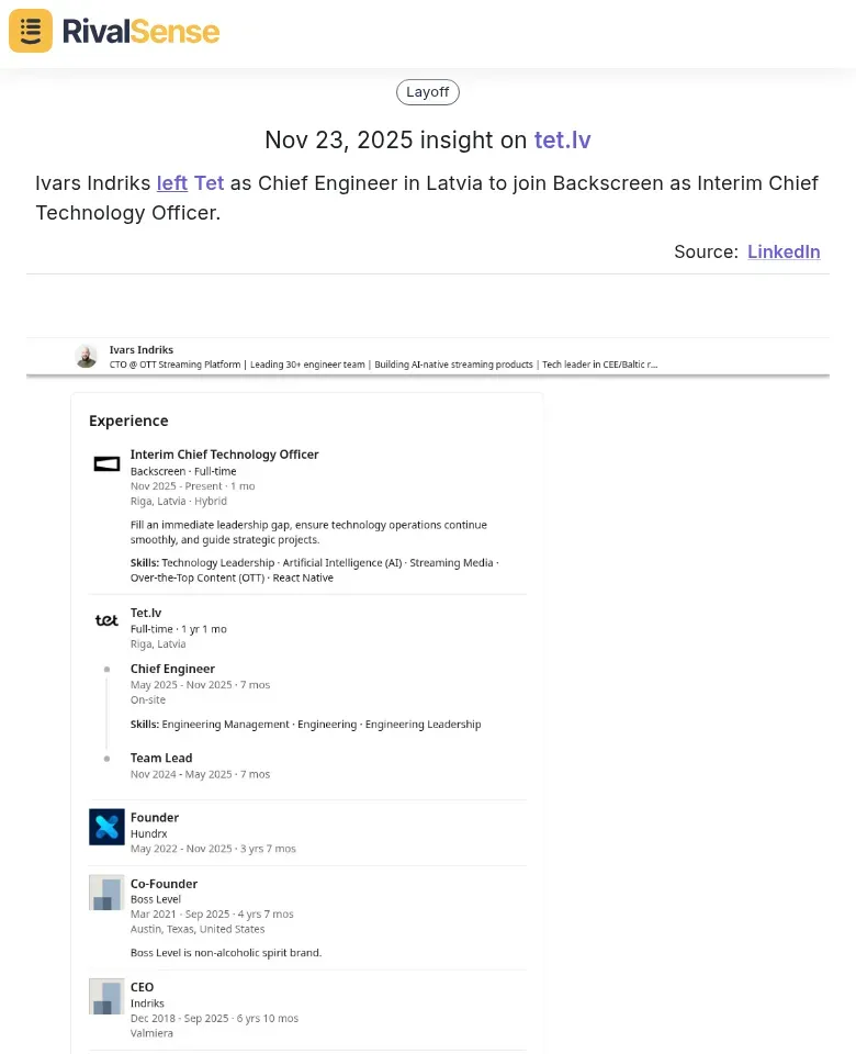 Ivars Indriks Insight