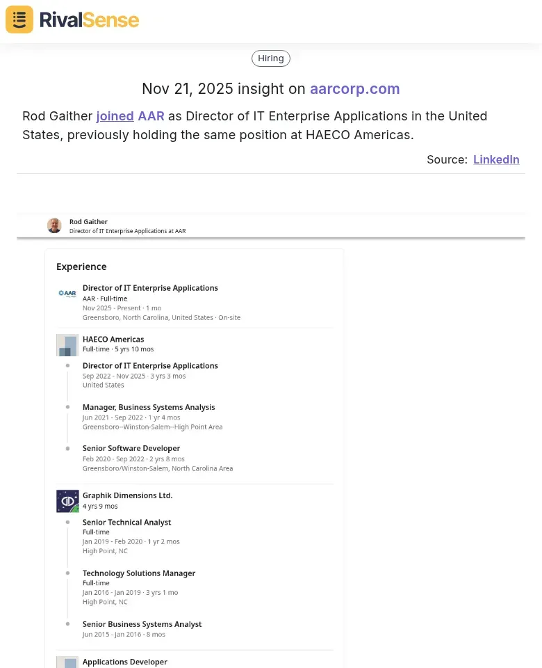 Rod Gaither joined AAR