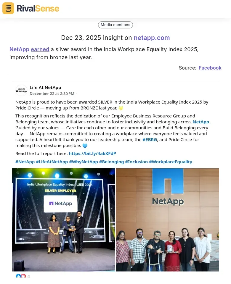 NetApp Award