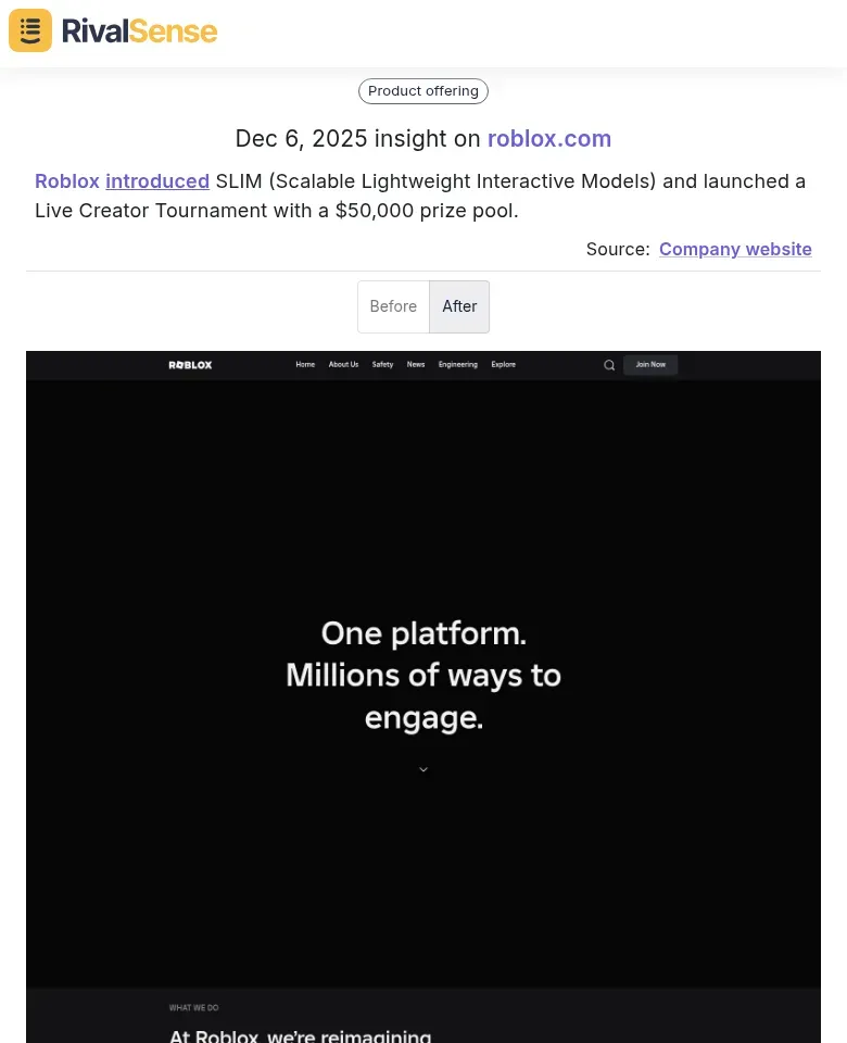 Roblox SLIM and Tournament Announcement